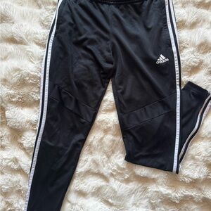 Adidas Black and White Sweatpants with Tapered Fit